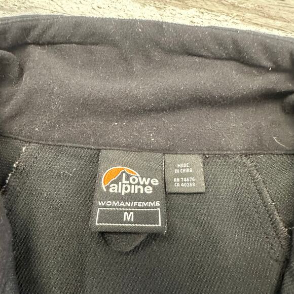 Lowe Alpine Black Womens M Soft Shell Zip‎ Pockets Fleece Lined Jacket Gorpcore - Picture 3 of 8